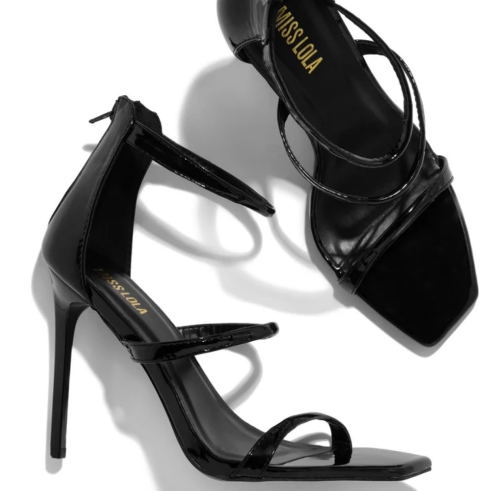 Strappy Black Heels